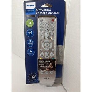Philips 6 Device Universal Remote Control Elite Fully Backlit, All Brands Silver